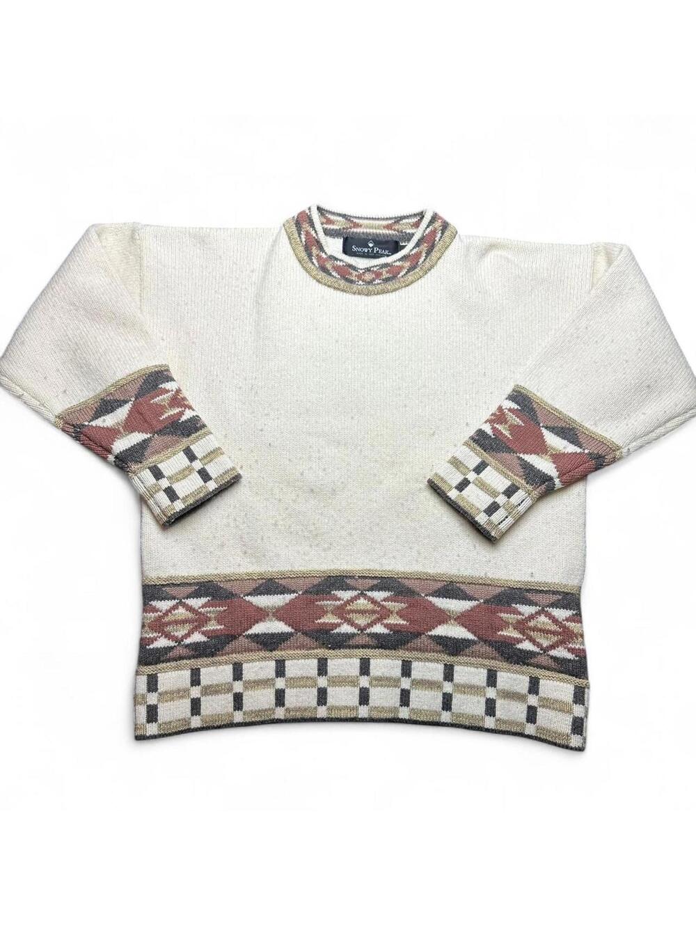Vintage Snowy Peak Wool Sweater | Size XS